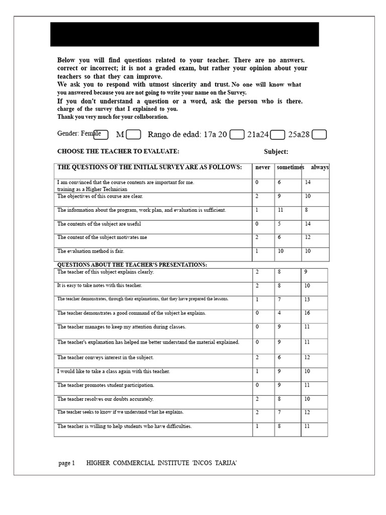 Student Surveys for Teaching Improvement | PDF | Teachers | Evaluation