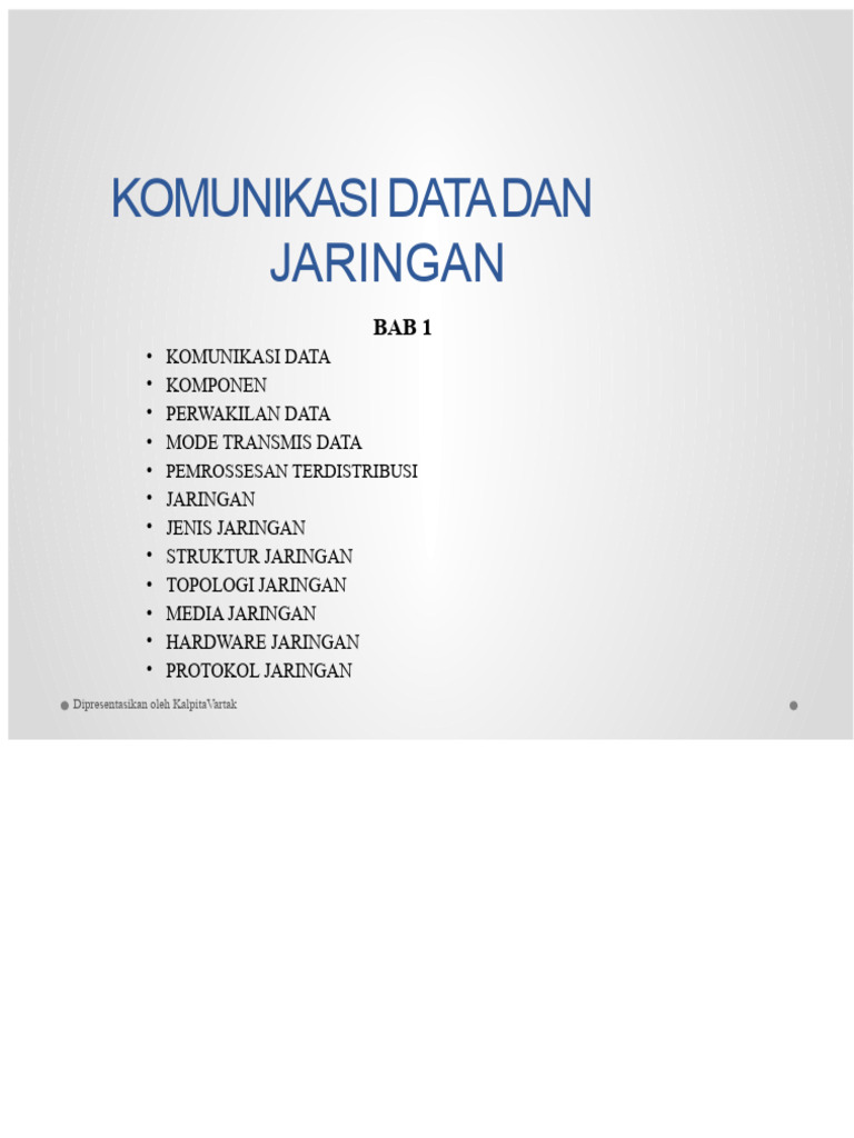 Komunikasi Data dan Jaringan Komputer | PDF