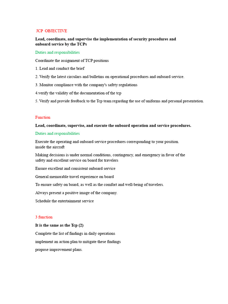 Security and Training Procedures for TCPs | PDF