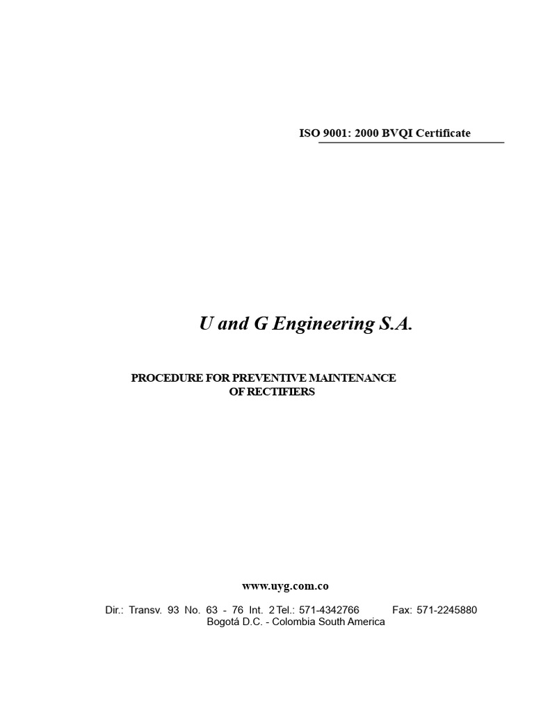 Rectifier Maintenance UYG | PDF | Rectifier | Electrical Connector