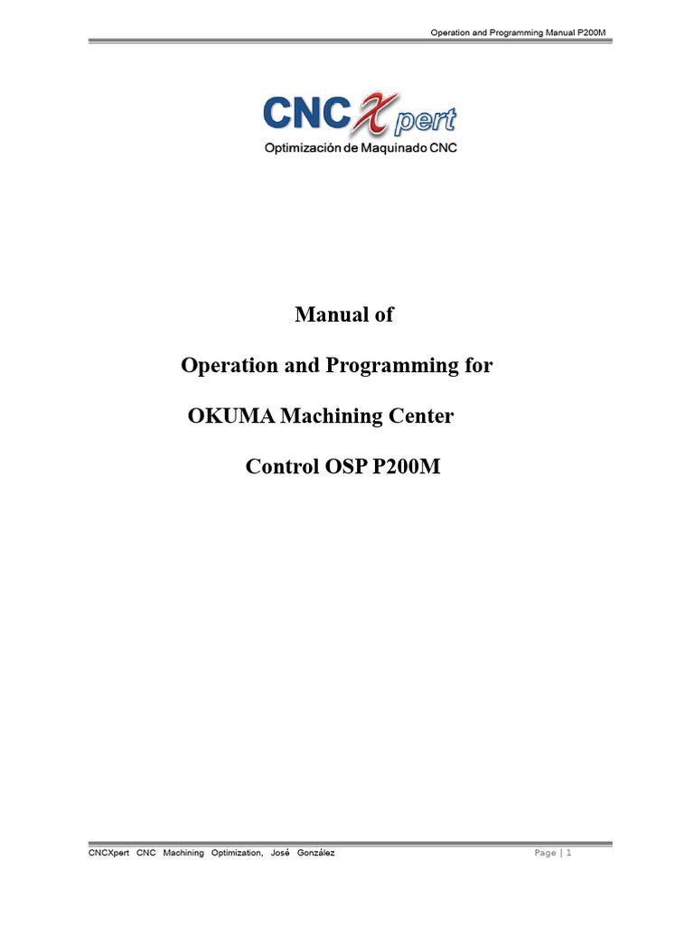 OKUMA P200M CNC Operation Manual | PDF | Switch