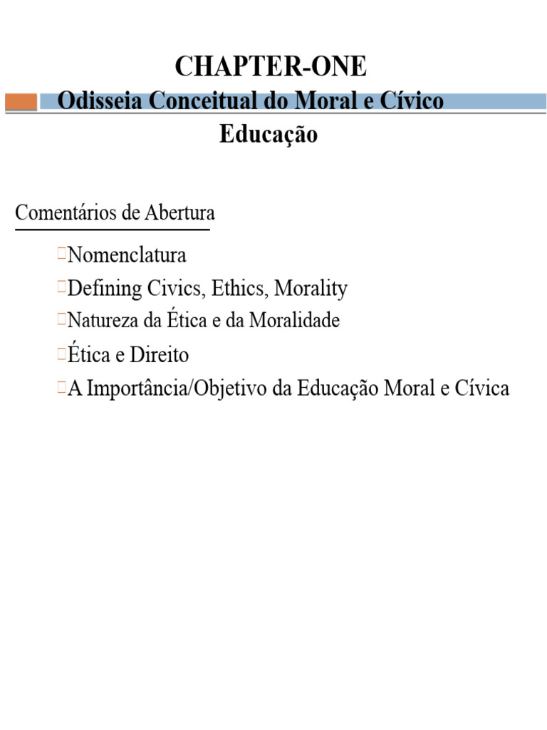 Educa o C vica E tica Fundamentos E Defini es PDF Moralidade 