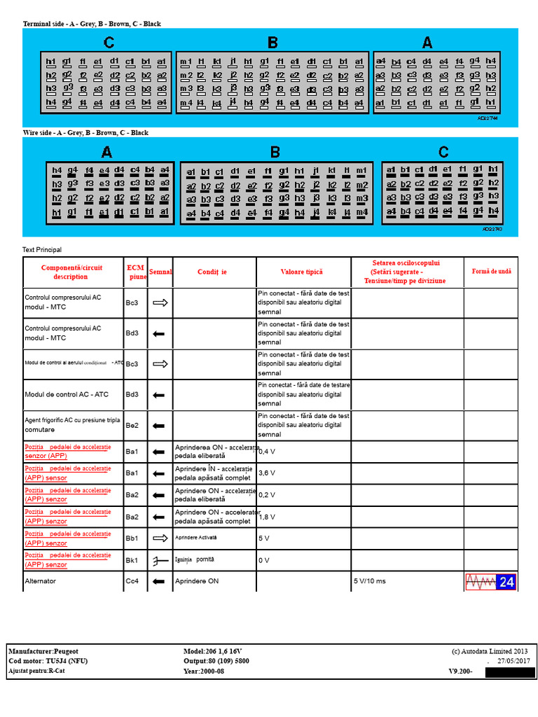 Pinout Peugeot 206 PDF | PDF