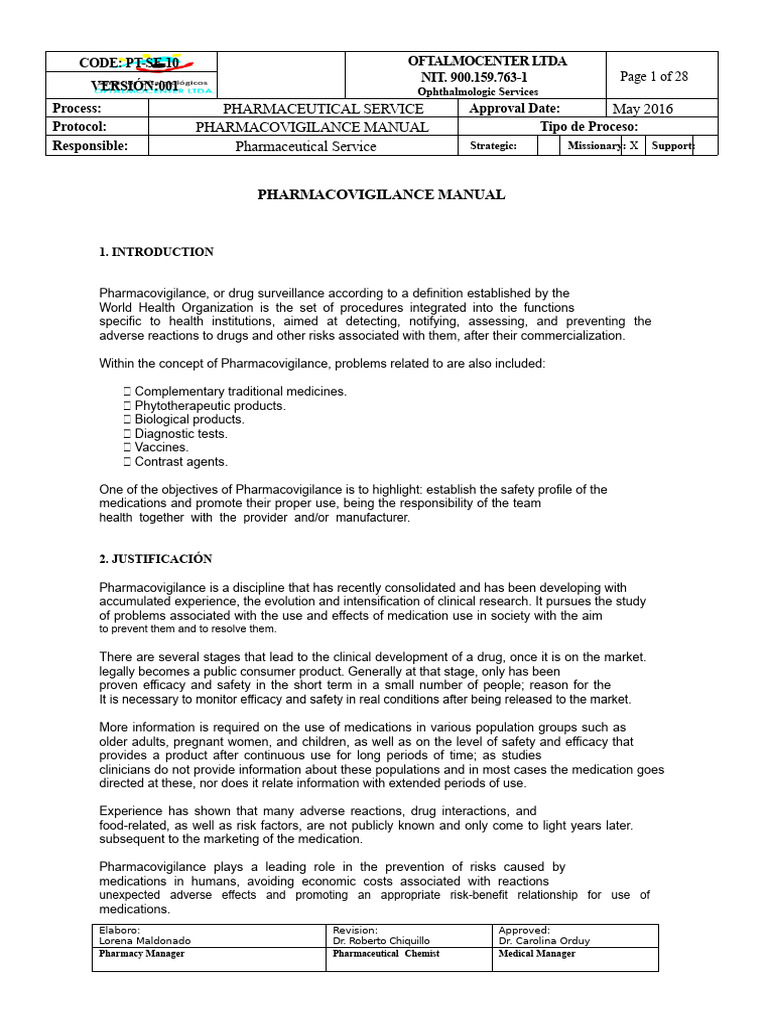 Pharmacovigilance Manual Overview | PDF | Pharmacovigilance | Cohort Study
