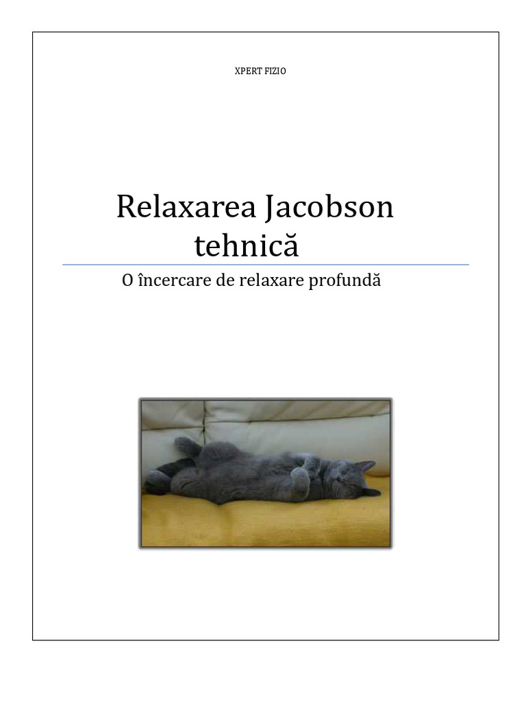 Tehnica de Relaxare Jacobson | PDF