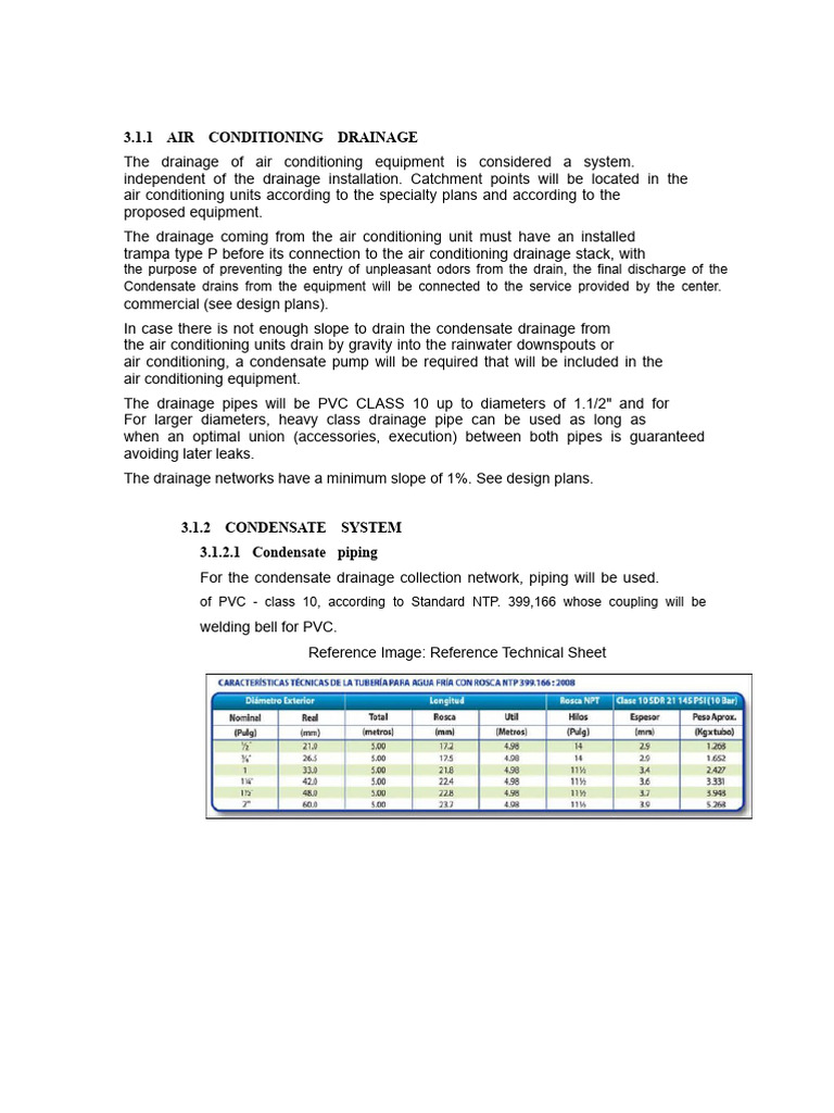 Air Conditioning Drainage | PDF