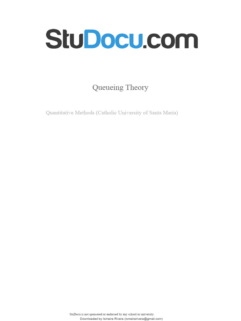 Queueing Theory | PDF