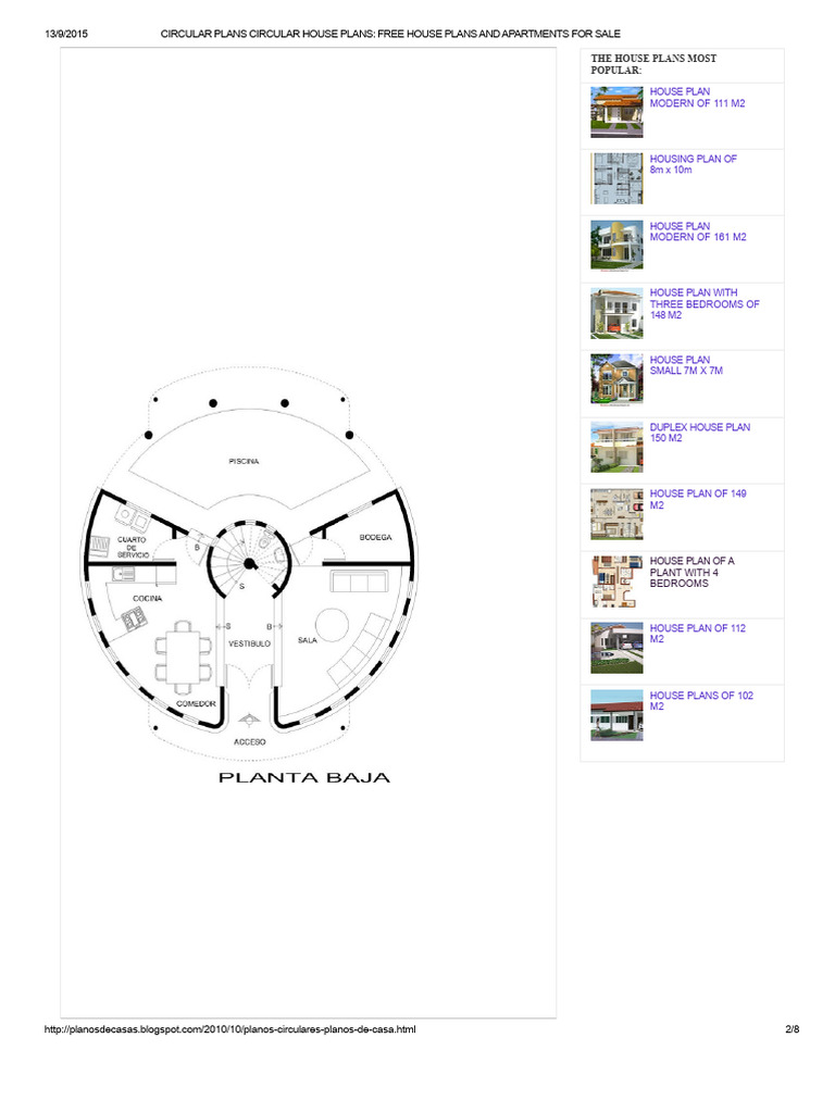 Circular Plans Circular House Plans - Free House and Apartment Plans ...