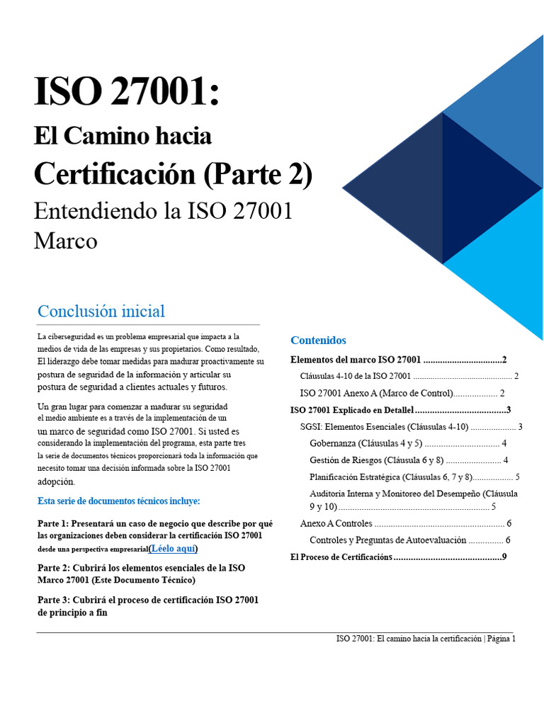 Elementos Clave de la ISO 27001 | PDF | Seguridad de información ...