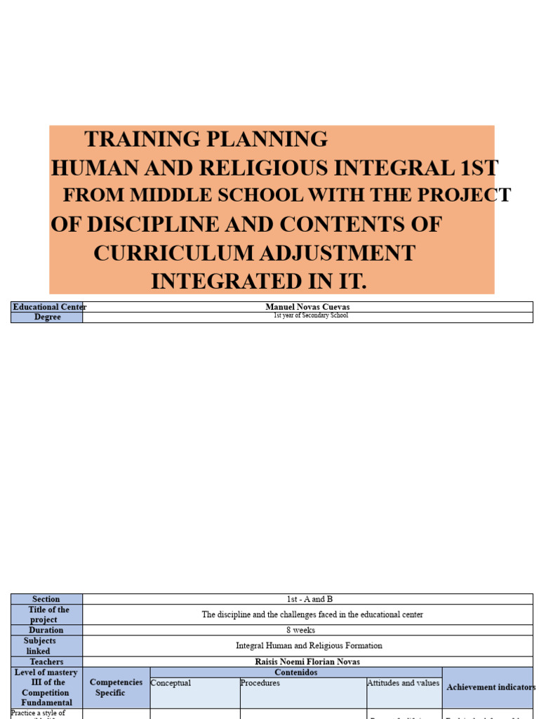 Integral Human and Religious Training Plan | PDF | Spirituality ...