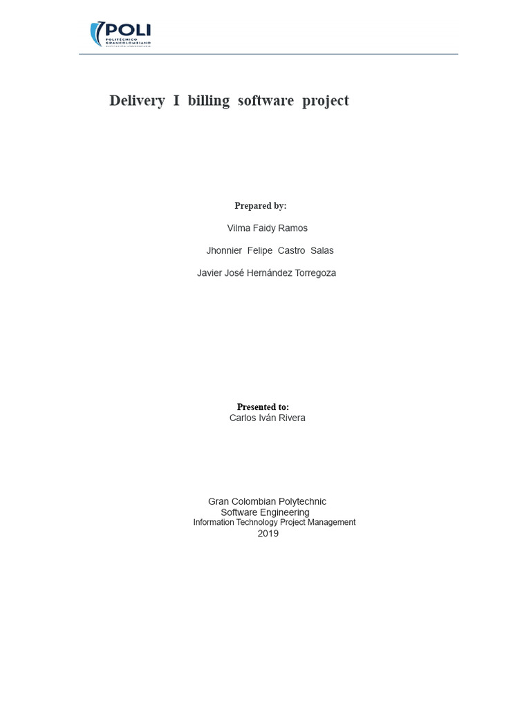 Project Management First Delivery PDF | PDF | Software | Computer Program