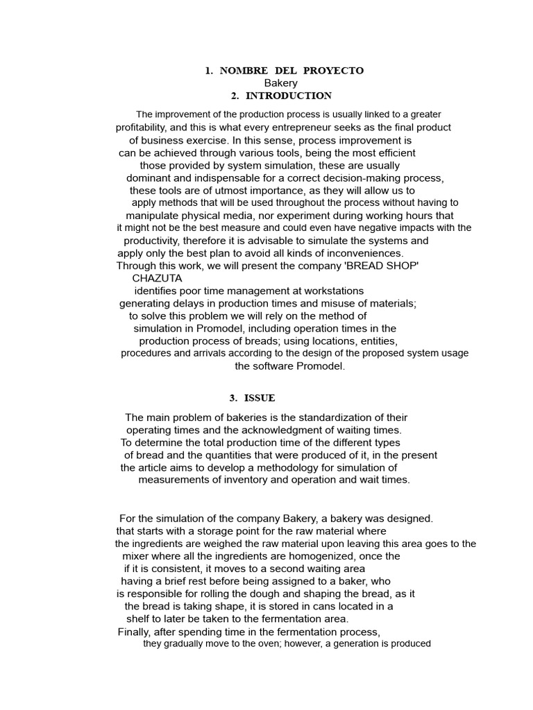 Bakery Process Improvement Simulation | PDF | Breads | Bakery