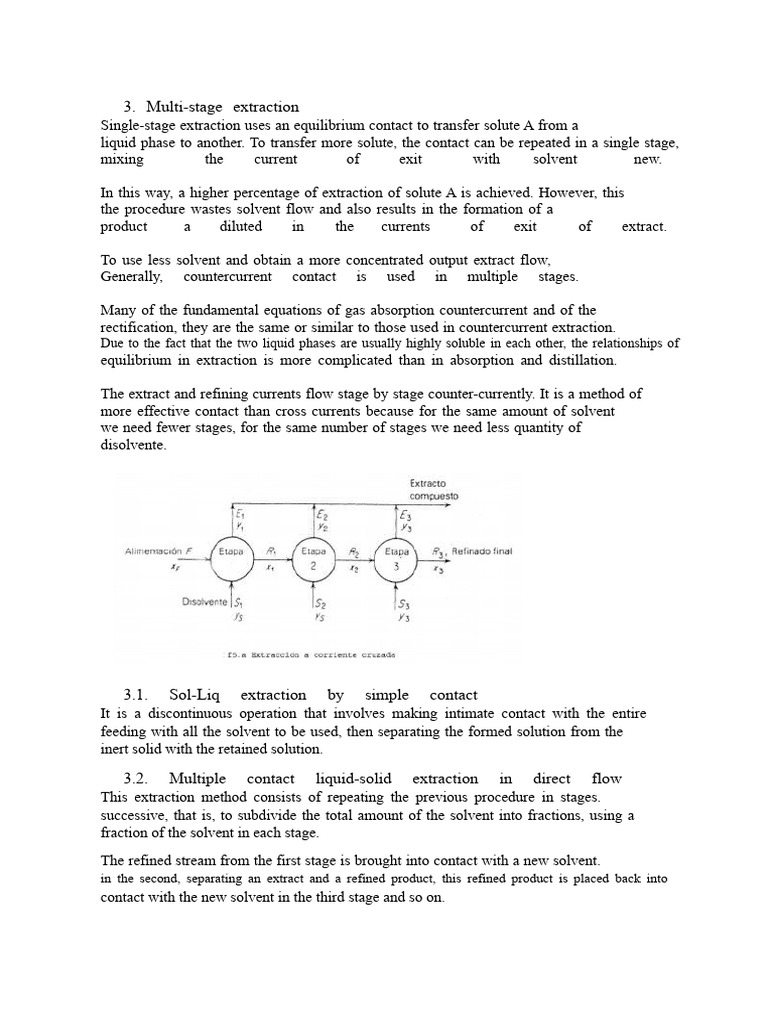 Multi-Stage Liquid-Solid Extraction Techniques | PDF | Distillation ...