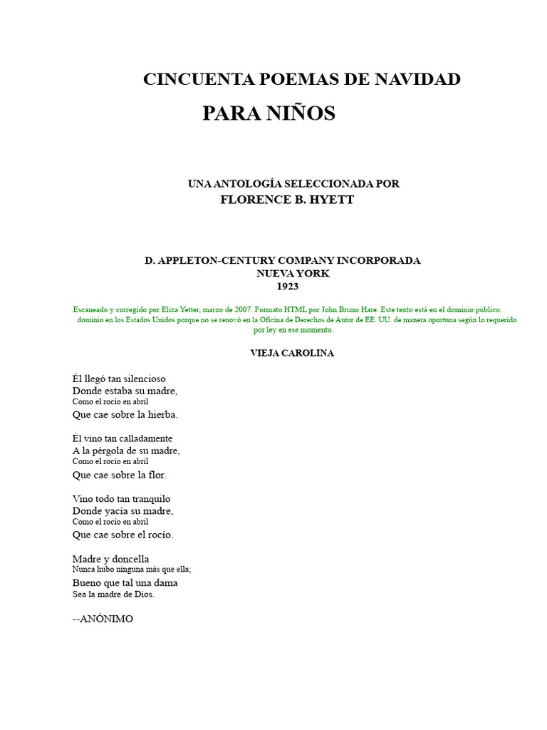 Poemas de Navidad para Niños | PDF | Navidad | María, madre de Jesús