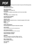 EU4 Console Command Cheat List | PDF | Computing | Software
