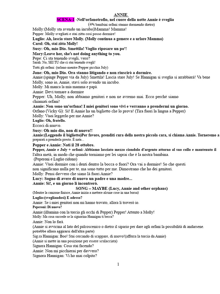 Annie Script FINALE | PDF