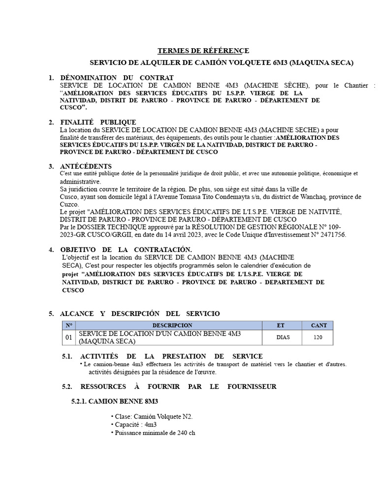 Location Camion Benne 4m3 pour Chantier éducatif | PDF | Business