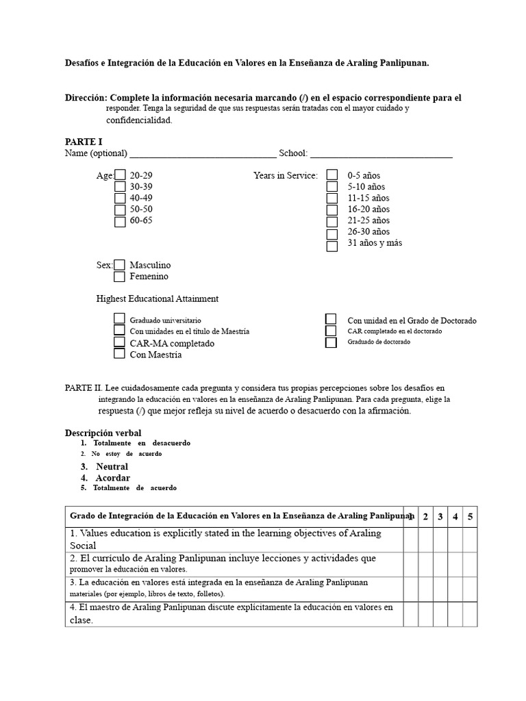Desafíos e Integración de La Educación en Valores en La Enseñanza de ...