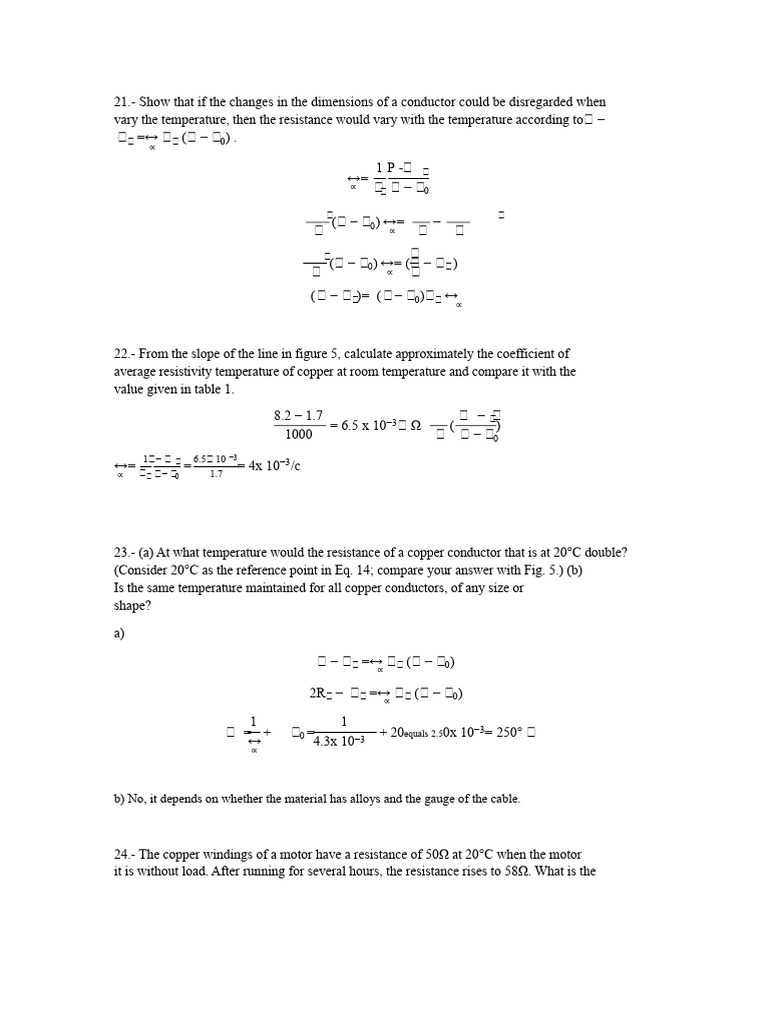 Temperature Effects on Copper Resistance | PDF | Electrical Resistivity ...
