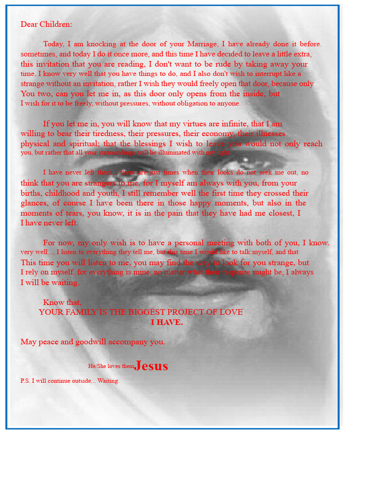 Letter From Jesus | PDF