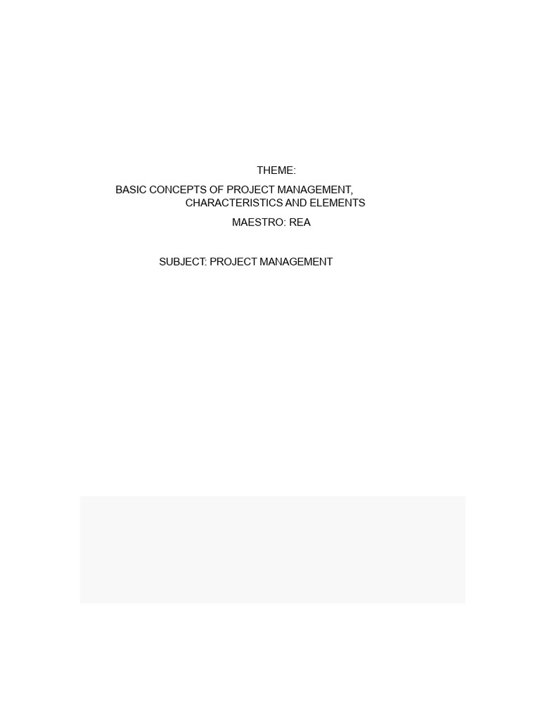 Project Management Basics Explained | PDF | Project Management | Goal