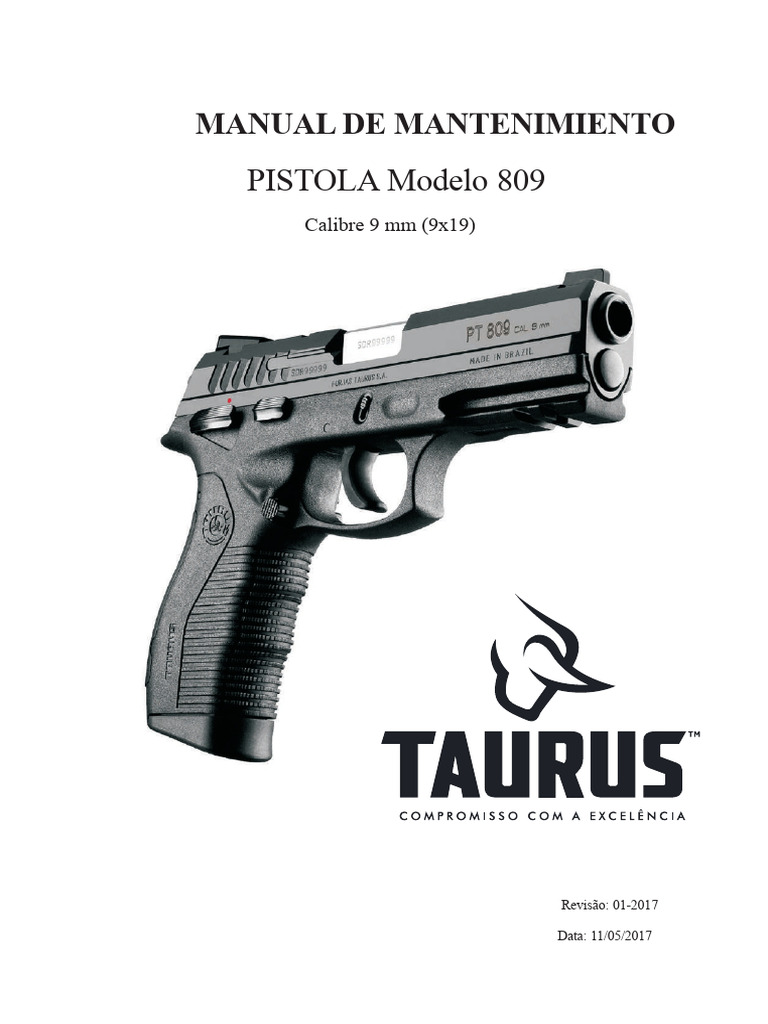 Mantenimiento Pistola Taurus 809 9mm | PDF | Revista (armas de fuego ...