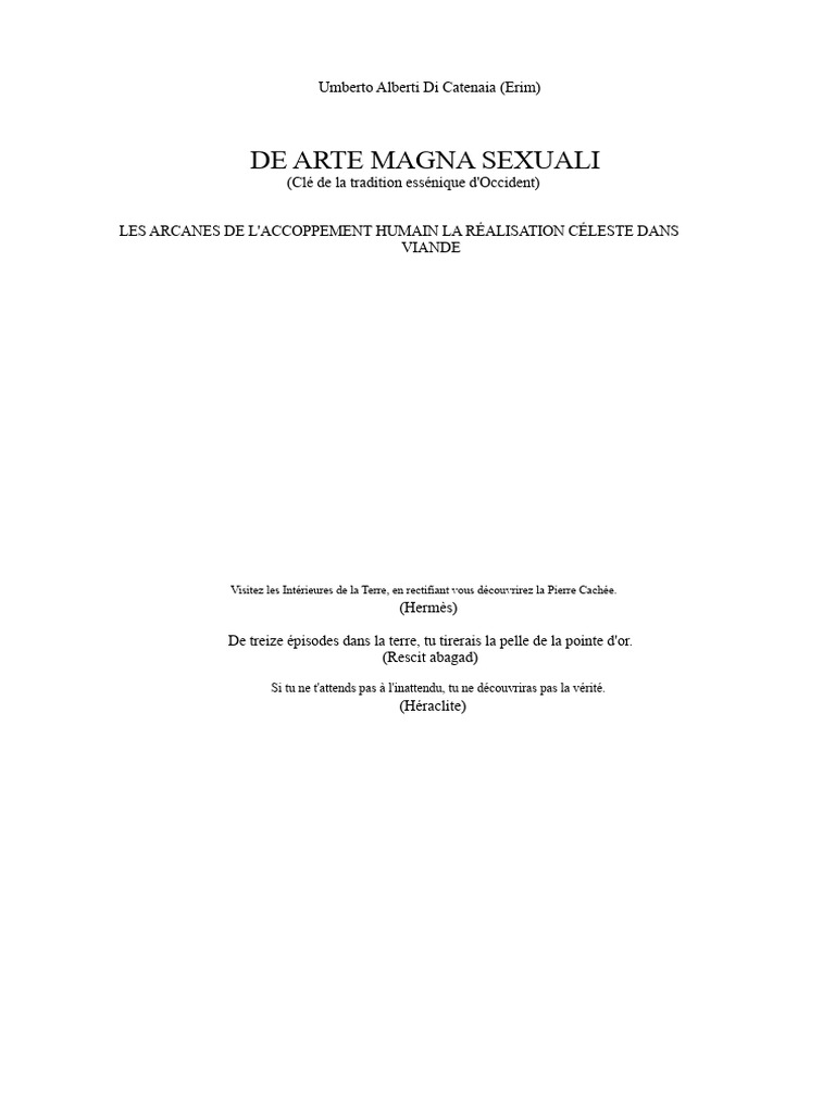 Arcanes de l'Accouplement Humain | PDF | Occulte | La nature