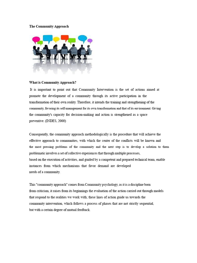The Community Approach - PDF | PDF | Community