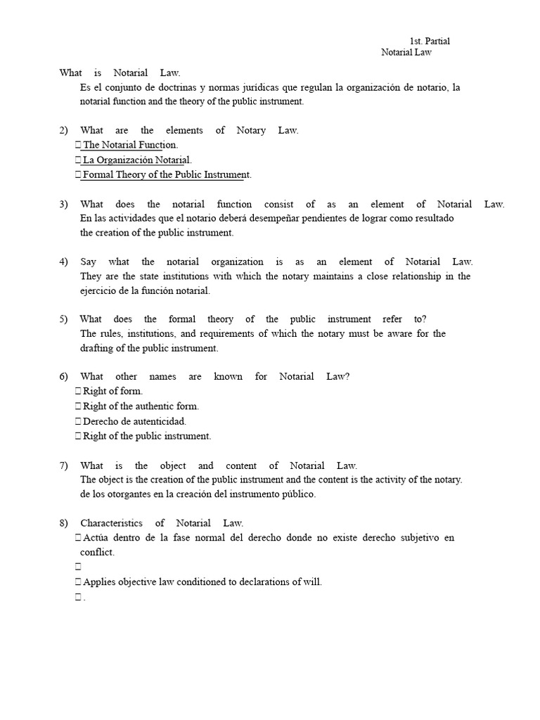 1st. Partial Notarial Law I | PDF | Common Law | Justice