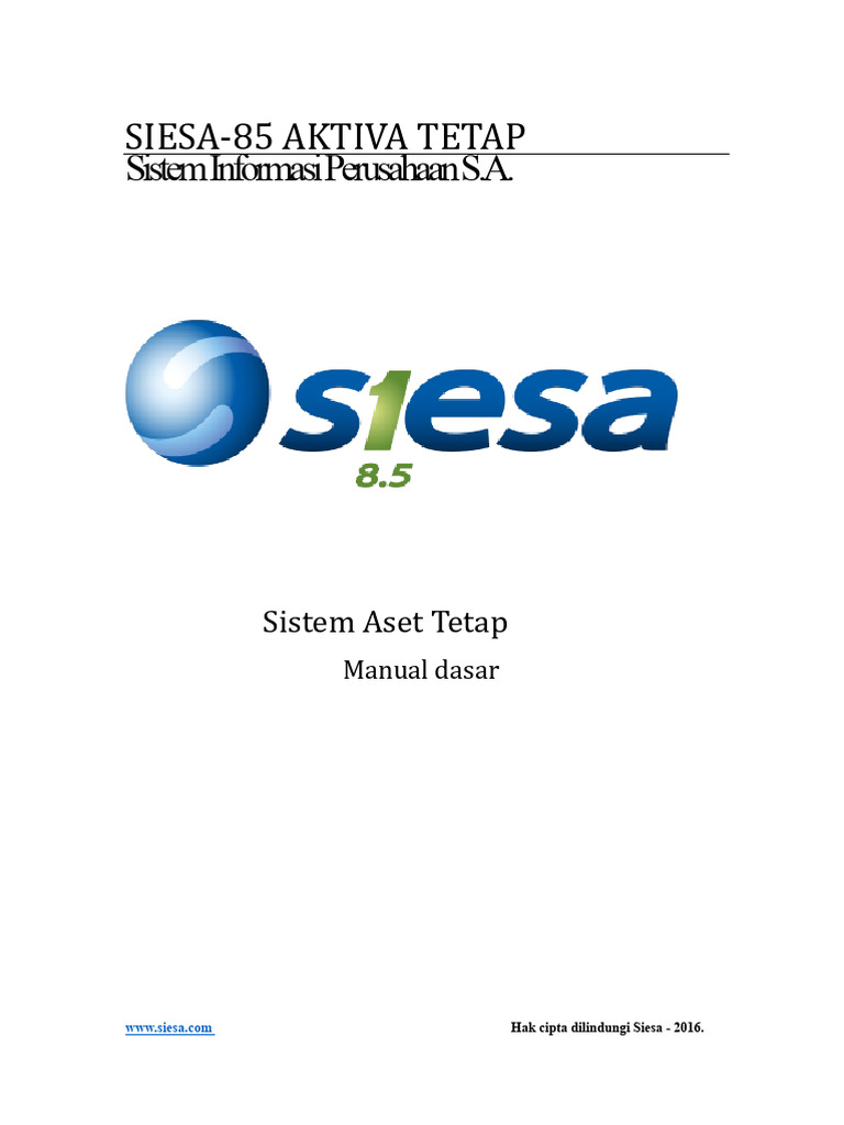 Panduan Sistem Aset Tetap Siesa | PDF
