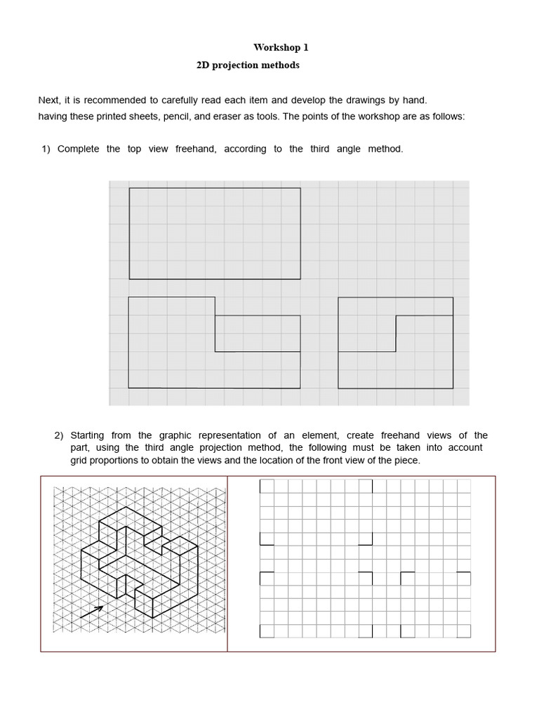Workshop 1 Views and Drawing 2 D | PDF