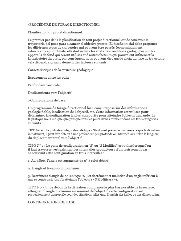 Procédure de forage directionnel efficace | PDF | Forage | Planification