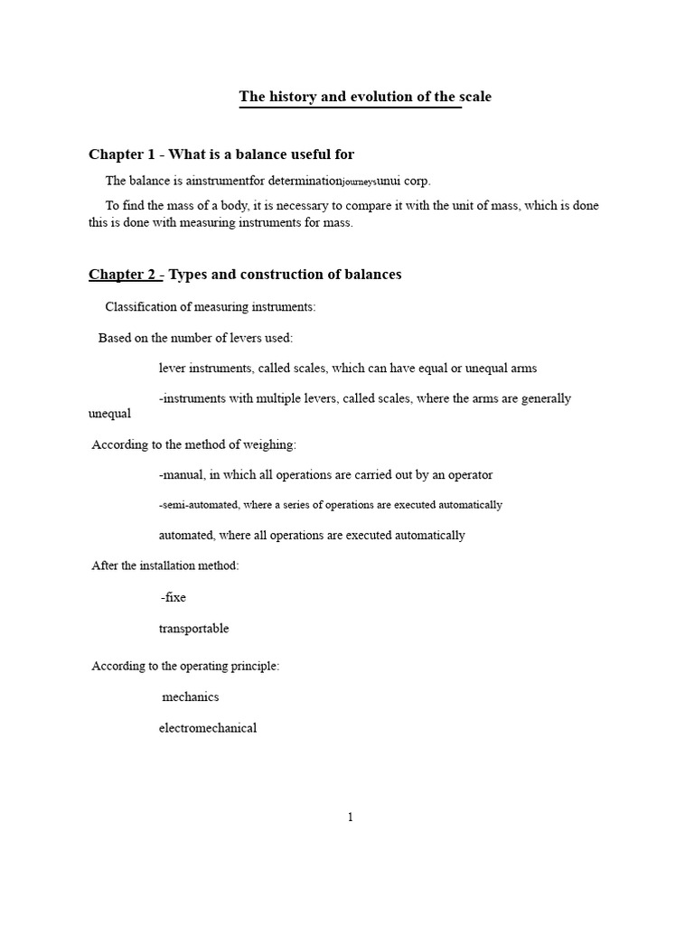 Evolution of Weighing Scales Explained | PDF | Weighing Scale ...