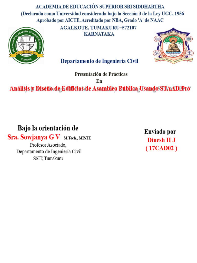 Presentación de Prácticas de Dinesh | PDF | Viga (Estructura) | Columna