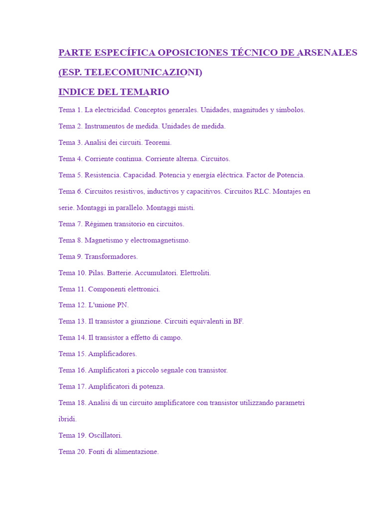 Parte Specifica Concorsi Tecnico Degli Arsenali | PDF