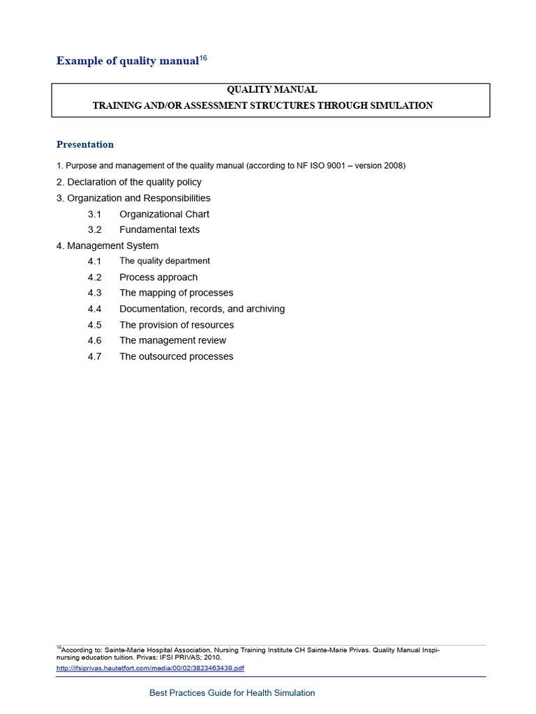 15 Example of Quality Manual | PDF | Simulation | Internal Audit