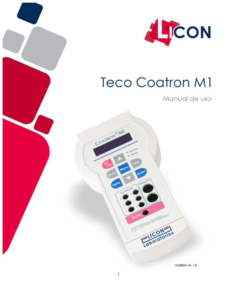 COATRON M1 1.20 User Manual Overview | PDF | Coagulation | Blood