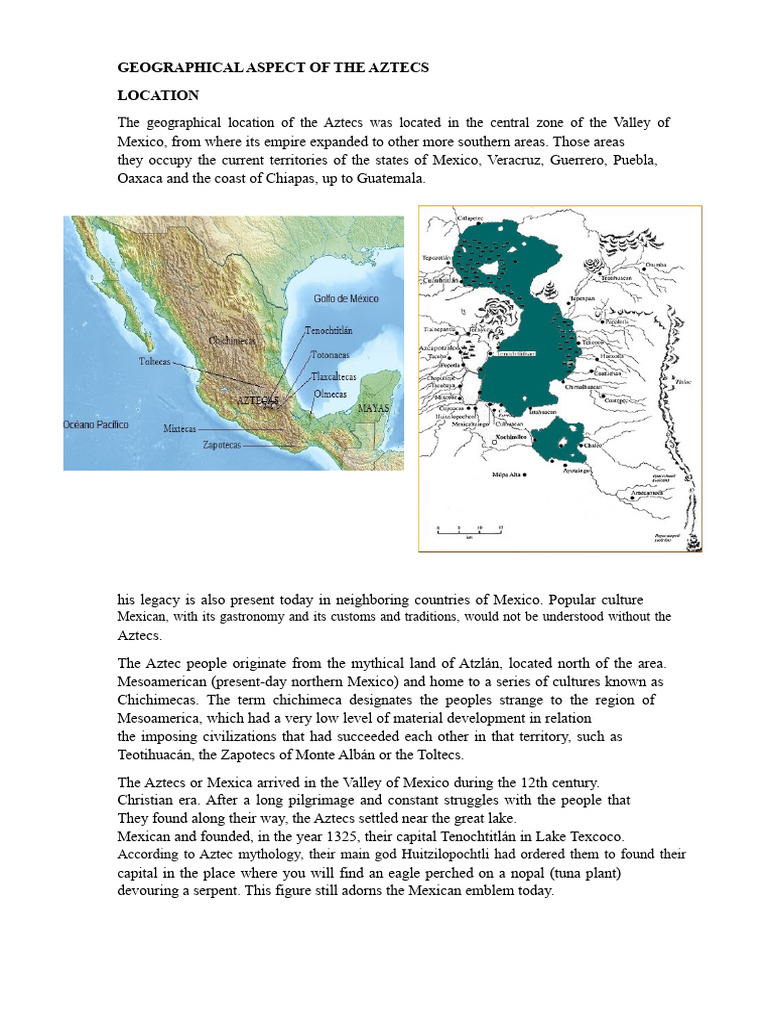 Geographical Aspect of The Aztecs | PDF | Mexico | Mesoamerica