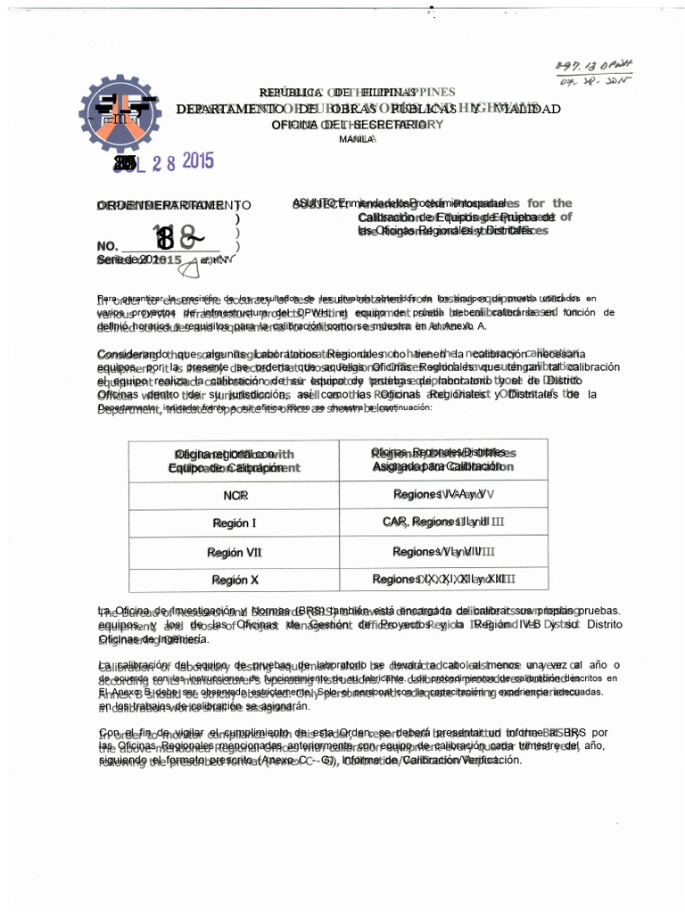 DO - 118 - S2015 Enmienda La Calibración de Equipos de Prueba | PDF ...
