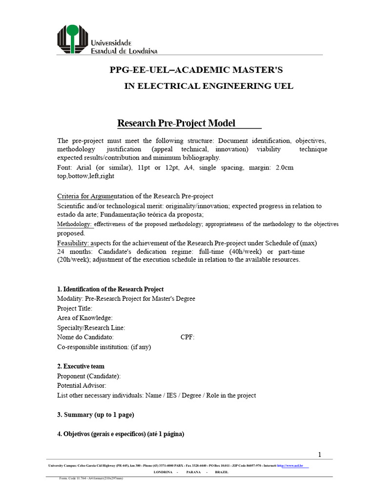 Pre Projection Model | PDF