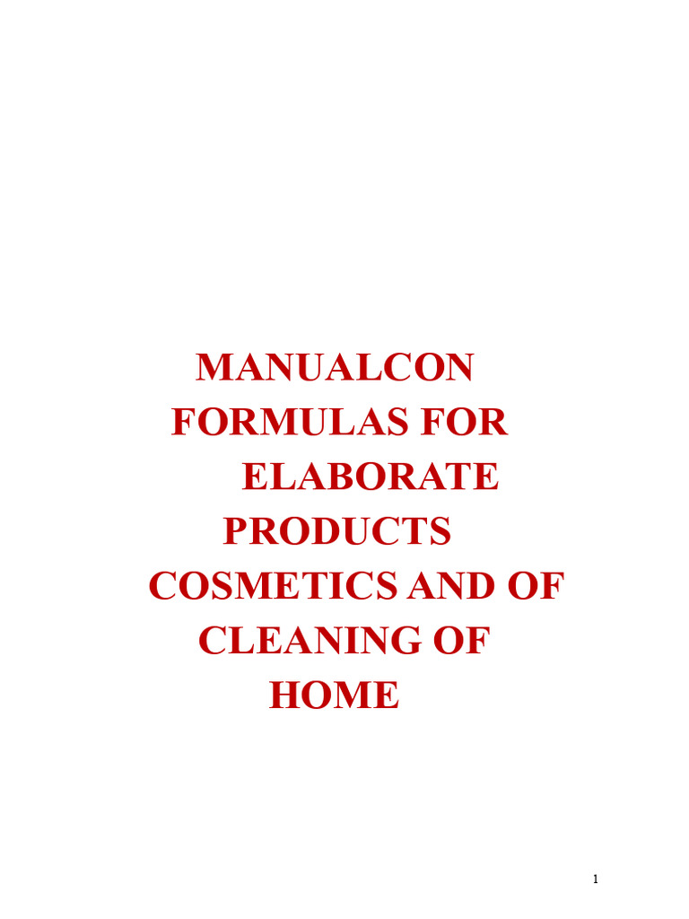 Home Cleaning & Cosmetics Formulas | PDF | Sodium Hydroxide | Shampoo
