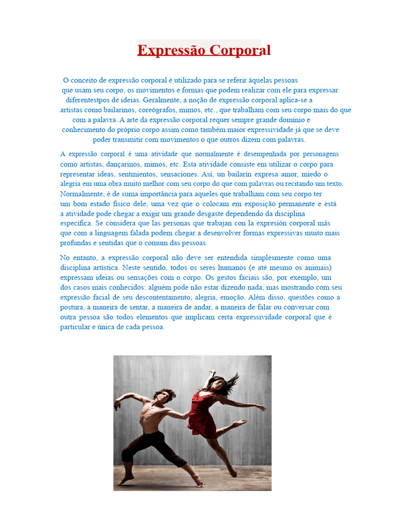Entenda a Expressão Corporal e Vocal | PDF | Canto | Voz humana