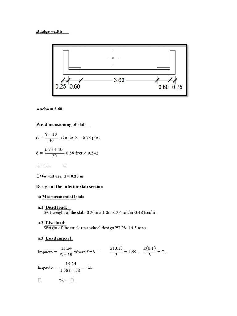 Memory Calculation - Bridge L 20m | PDF | Structural Engineering ...