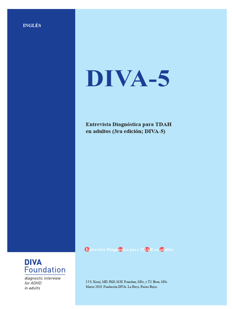 DIVA-5: Entrevista para Diagnóstico TDAH | PDF | Desorden hiperactivo y ...