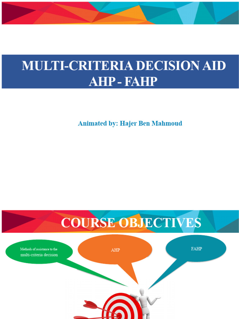 Session 4 Multi-Criteria Decision Aid AHP-FAHP | PDF | Fuzzy Logic ...