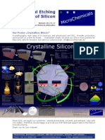 Wet-Chemical Etching of Silicon: Our Poster Crystalline Silicon"