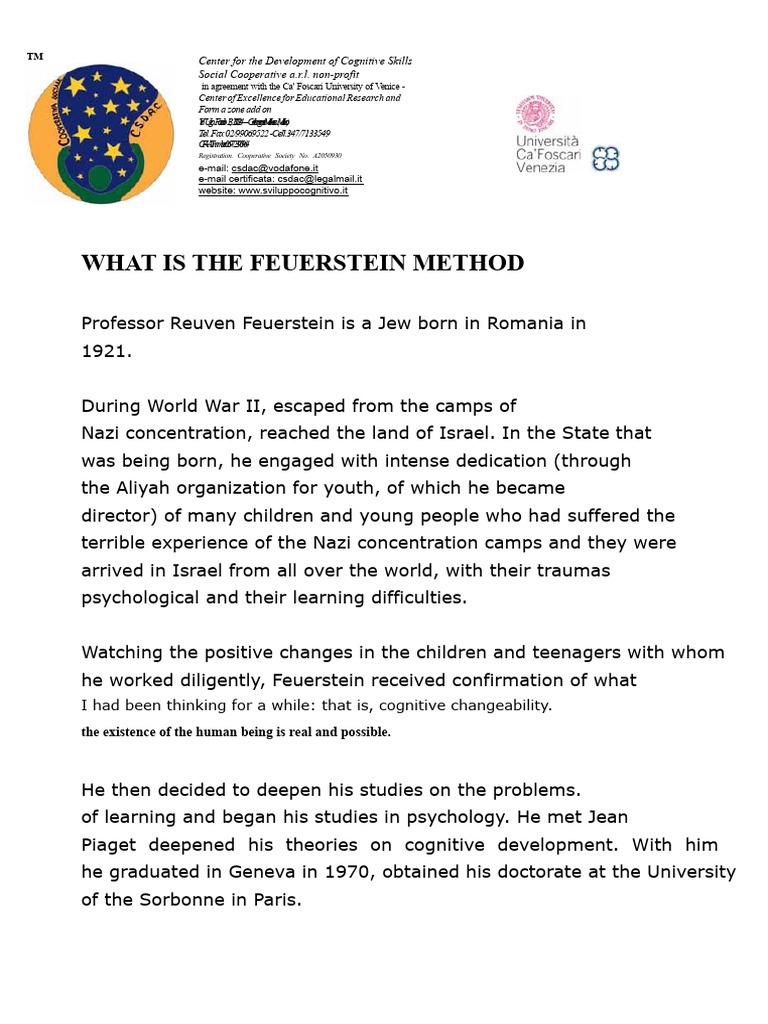 Understanding the Feuerstein Method | PDF | Thought | Cognition