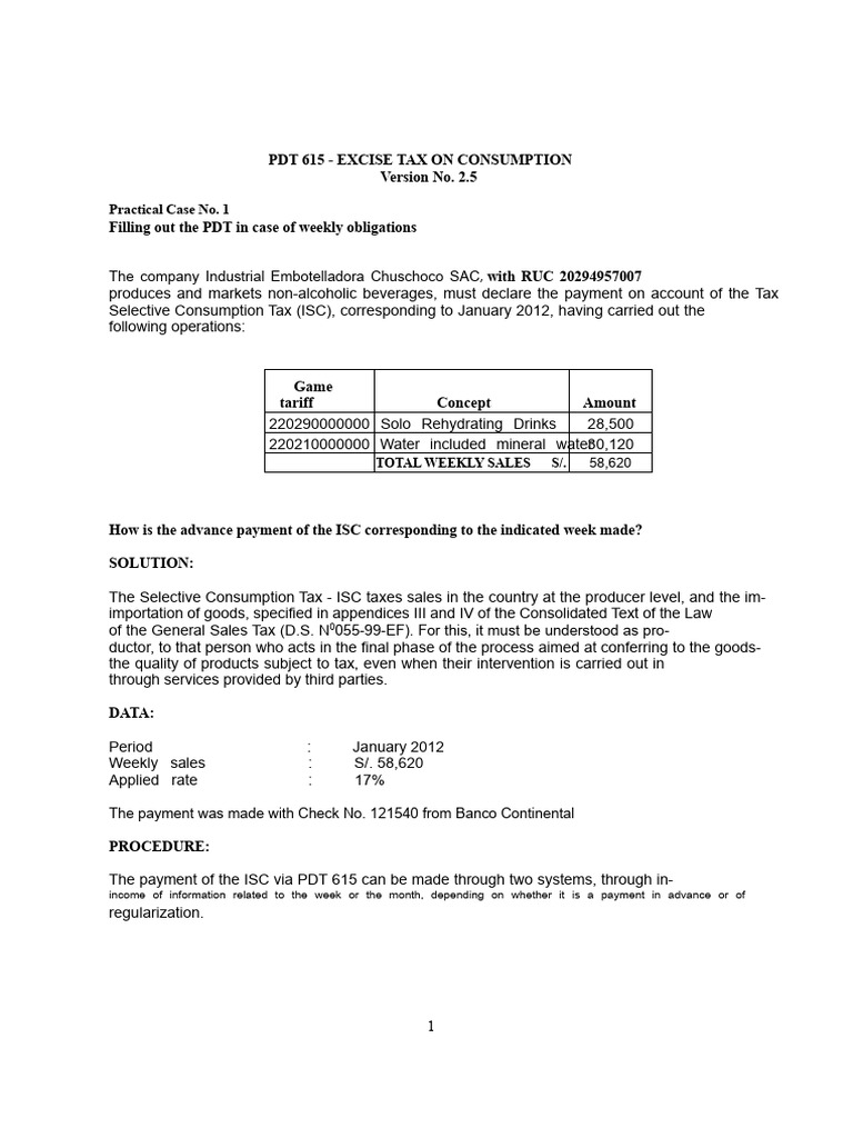 ISC Payment Procedures via PDT 615 | PDF | Taxes | Value Added Tax