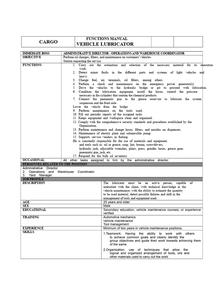 Lubricator Functions Manual | PDF | Auto Mechanic | Motor Oil