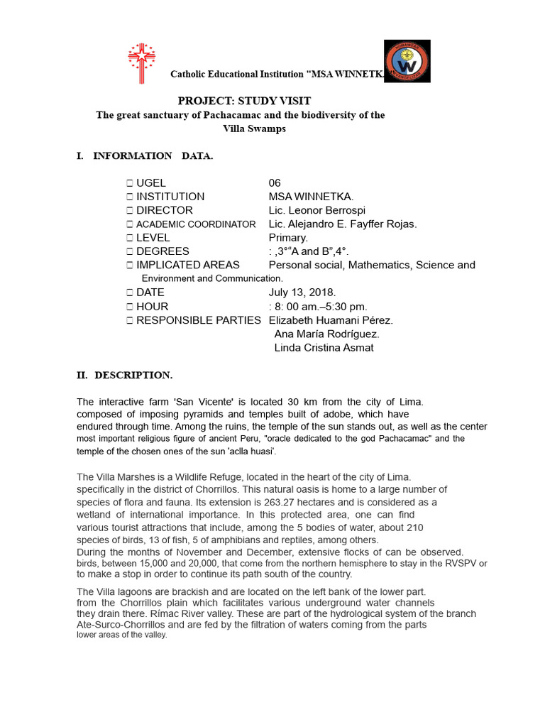 Study Visit Project Model Eli | PDF | Natural Environment | Earth Sciences